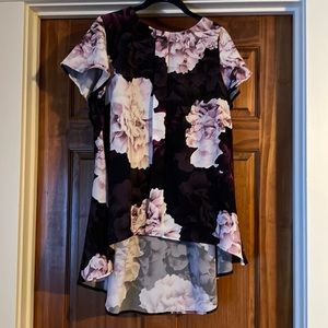 Purple floral Grazia HiLo top